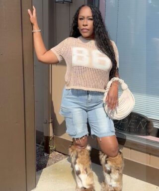 Two Piece Jean Short Set