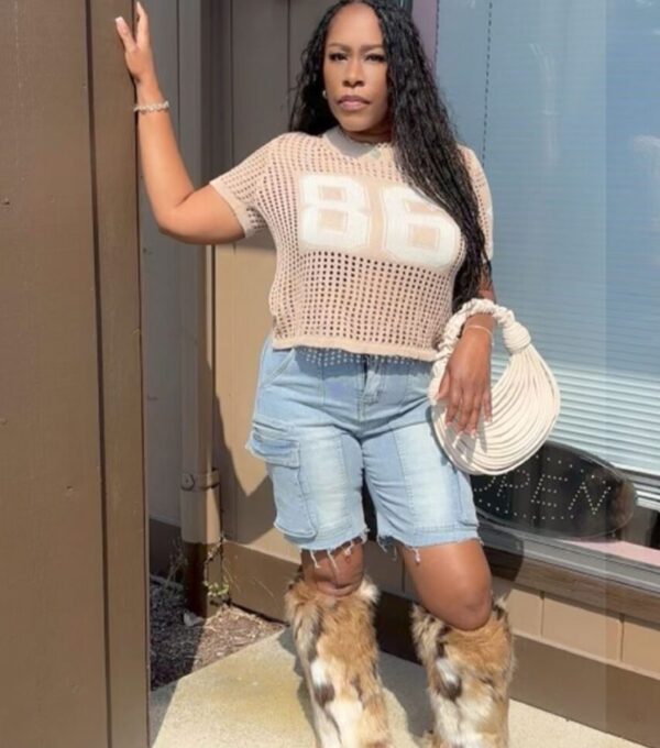 Two Piece Jean Short Set