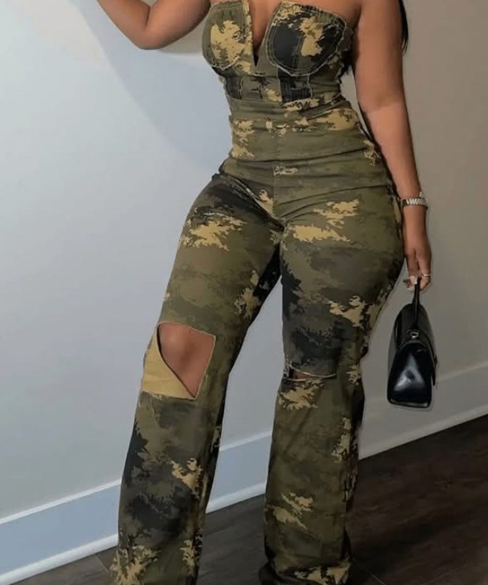 Camouflage Jumpsuit Set - Image 2