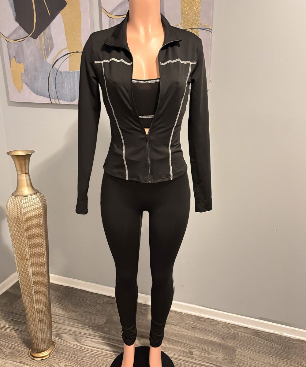 2 Piece Black Matching Set